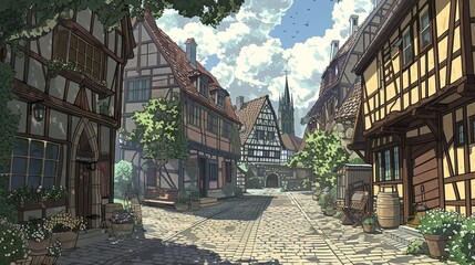 Rural Life in Medieval Germany: Livestock Pens, Herbal Gardens, and Haystacks