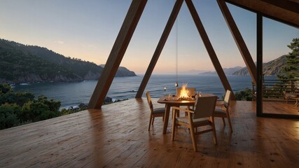Fototapeta premium Modern A-Frame House