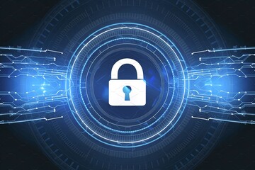 shining blue glow technology background