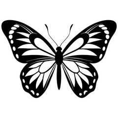 Butterfly isolated on white, butterfly vector illustration, animal vector art, butterfly silhouette, butterfly vector icon, butterfly line art, eps