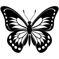 Butterfly isolated on white, butterfly vector illustration, animal vector art, butterfly silhouette, butterfly vector icon, butterfly line art, eps