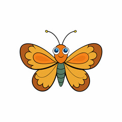 Butterfly isolated on white, butterfly vector illustration, animal vector art, butterfly silhouette, butterfly vector icon, butterfly line art, eps