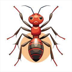 A Ant Vector Art Illustration