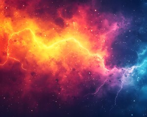 Fototapeta premium Abstract Background with Bright Colors and Lightning