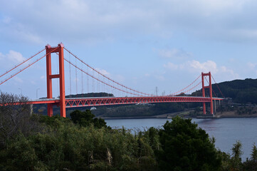 Obraz premium 九州と平戸島を結ぶ平戸大橋