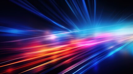 Abstract background with glowing lines in blue, red and pink.