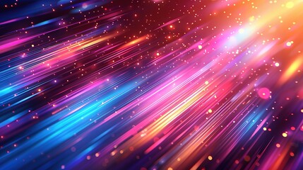 Obraz premium Abstract background with streaks of light and glowing bokeh.
