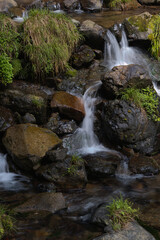 Obraz premium 貴船川の水流段差