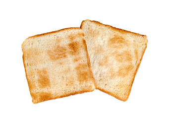 Toasted slice bread isolated