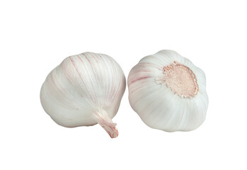 raw garlic isolated
