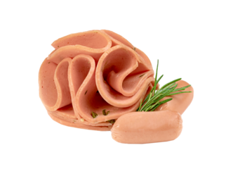 bologna sliced isolated