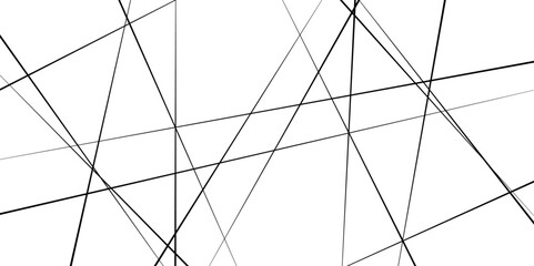 Obraz premium Abstract geometric pattern. Outline monochrome texture, Random chaotic lines. Abstract geometric pattern. image idea