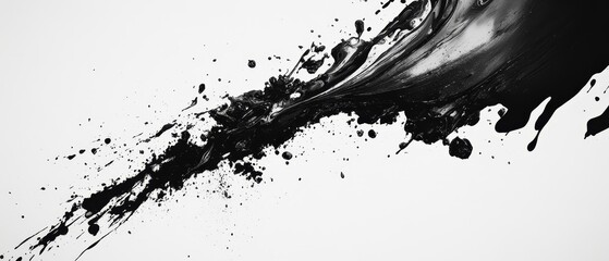 Obraz premium Dynamic Black Ink Splash - Energetic Contrast in Bold Splatters