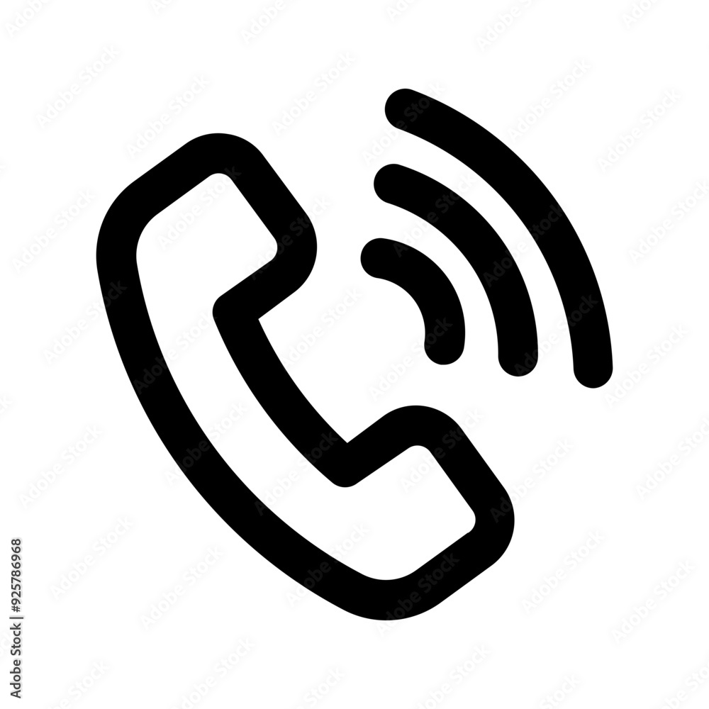 Wall mural phone line icon