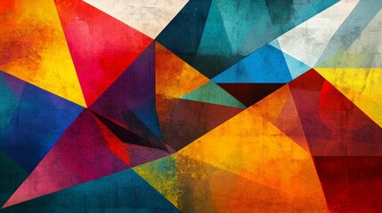 Vivid Geometric Abstraction - Dynamic shapes and playful colors in abstract art