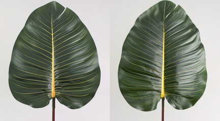 Obraz premium green leaf isolated on white background