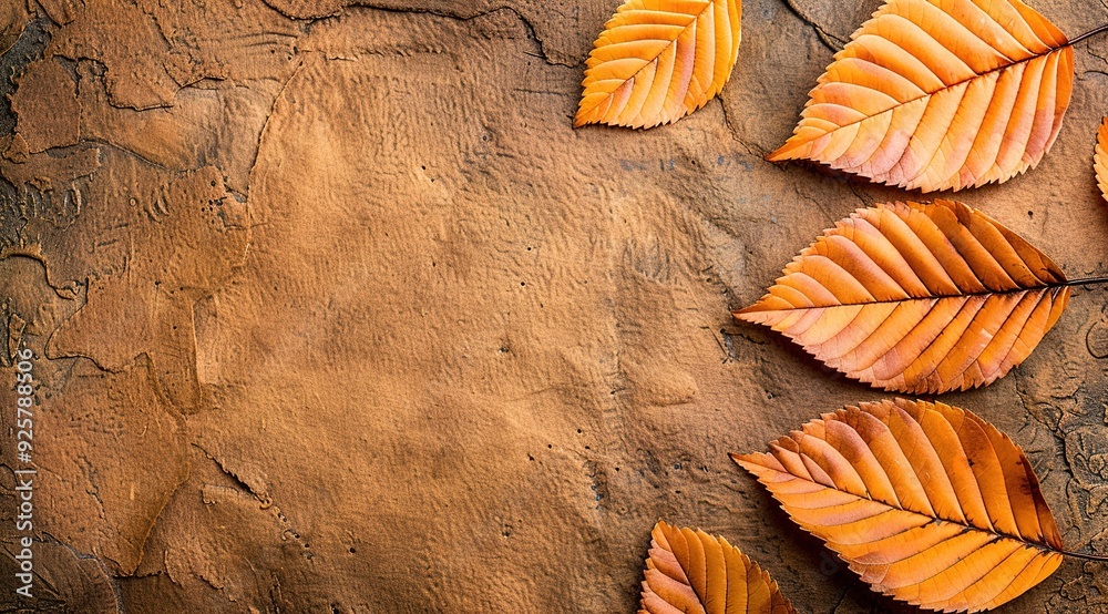 Canvas Prints autumn leaves on wooden background