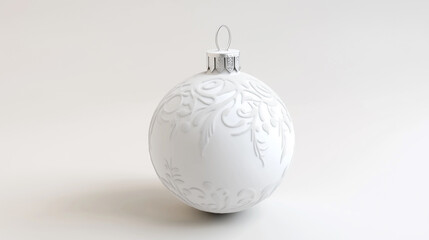 White Christmas and New Year background, Christmas decor in minimalistic design