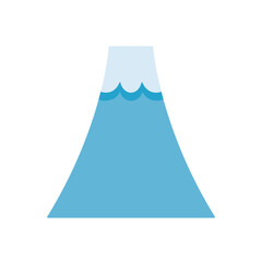 デフォルメされた、シンプルな富士山のイラスト素材