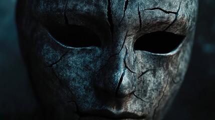 Cracked Mask, A Symbol of Deception