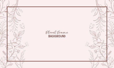 Fototapeta premium Cute kawaii pastel abstract background with flowers and leaves