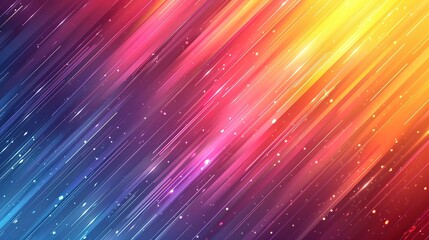Fototapeta premium Abstract colorful background with diagonal stripes and glowing lights.