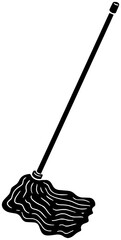 hygiene illustration housework silhouette clean logo mop icon service outline house home cleaner household housekeeping floor cleaning work washing shape wash room sanitary for vector graphic