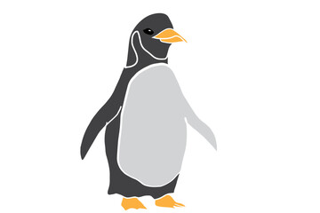 illustration of cute penguin, winter, Antarctica, Christmas