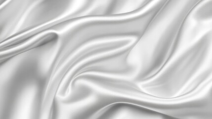 Satin fabric background: Smooth and blurred satin texture in white and gray tones, offering a subtle and elegant background, with a designated area for text