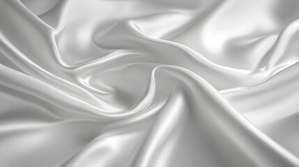Obraz premium Soft satin texture: A smooth satin background with a blurred effect in white and gray tones, creating a complex and refined texture, with space for text.