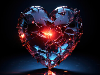 Attractive View of broken heart