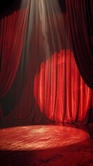 Red stage curtain