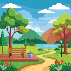 Obraz premium landscape with trees