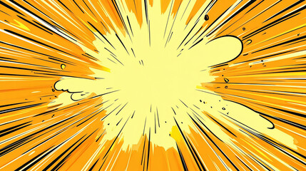 Yellow fast zooming comic blast vector illustration background stock illustration