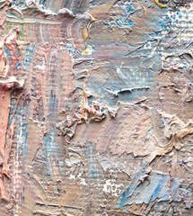White-blue oil paints applied with a spatula to canvas. Abstract background