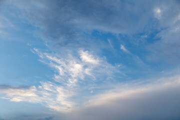 Clouds after rain in the sky as a background