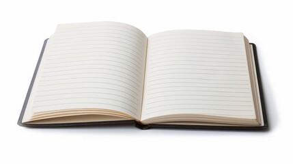 Obraz premium mockup template. new modern 2 two blank open notebook. Blank opened Notepad isolated on white wall background. Writing note book with lined paper