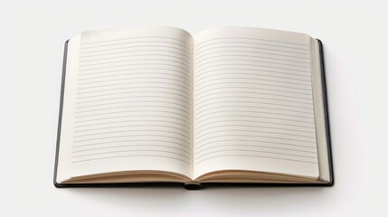 Obraz premium mockup template. new modern 2 two blank open notebook. Blank opened Notepad isolated on white wall background. Writing note book with lined paper