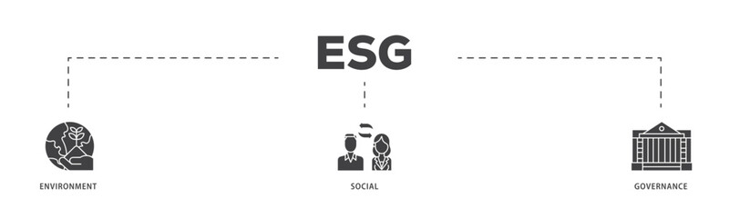 ESG icon infographic illustration concept with icon of  investment screen ing icon live stroke and easy to edit 