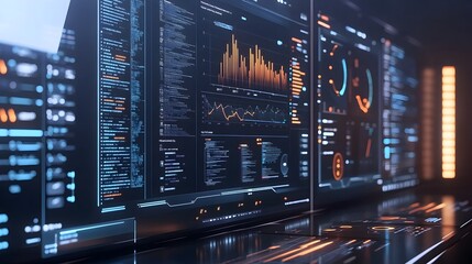 Real time data analysis dashboard with 3D interactive visualization for live business intelligence and financial reporting