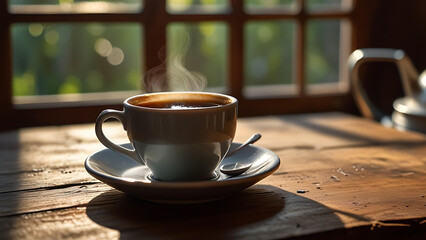 Obraz premium Coffee Cup Smoke 