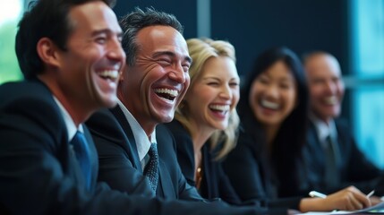 Obraz premium Portrait confident business people in conference room