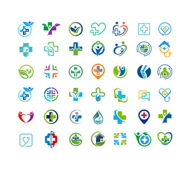 MEDICAL HEALTH PHARMACY LOGO SET