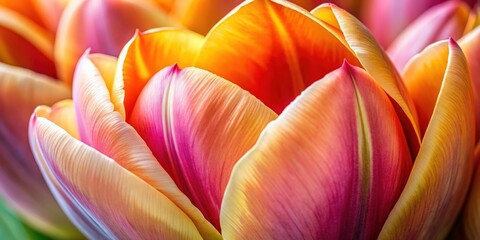 Abstract close-up of tulip petals unfolding , tulip, flower, abstract, close-up, nature, beauty, delicate, vibrant, colorful