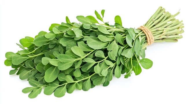  bunch of astragalus leaves on white background