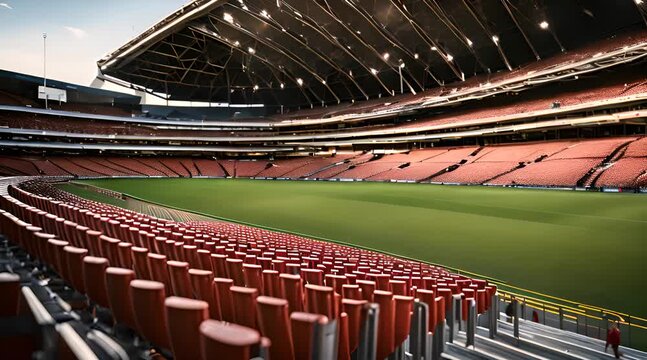 Aussie Rules Football Stadium on a Bright Day