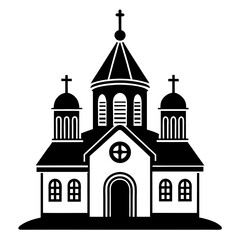 church of the holy cross isolated on white, tsminda sameba vector illustration, christan vector art, bottle silhouette, tsminda sameba vector icon, tsminda sameba line art,eps
