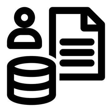 recommend clip art: data steward, database administrator, data analyst, data engineer, data scientist, user data outline icon