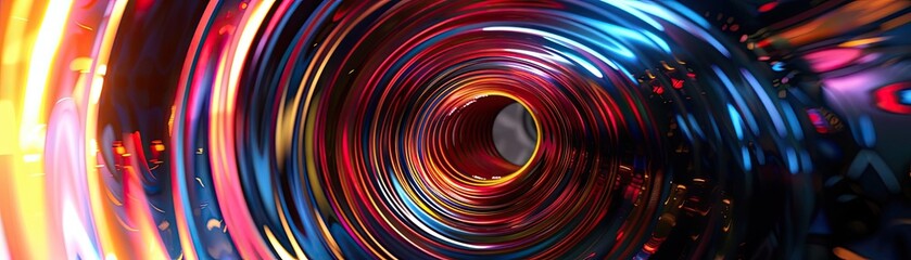 Vibrant abstract swirl with dynamic colors and luminous textures creating a captivating visual experience.