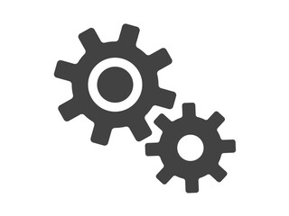 シンプル二連歯車マークB：角丸8歯灰色